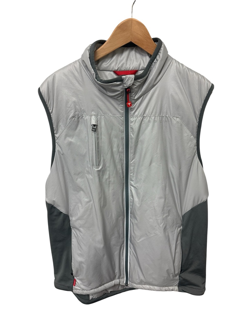Tesla Employee Puffer Vest Men’s XXL Reflective Quilted Full-Zip Logo Gorpcore